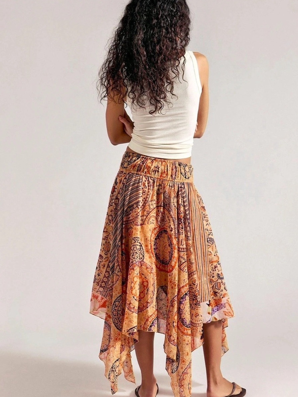 Free People FP One Kaia Asymmetrical Midi Skirt - Picture 2 of 5
